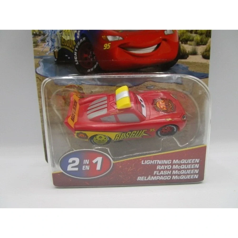 Disney Pixar Cars Race & Rescue Lightning McQueen Color Changers 2 In 1 Car